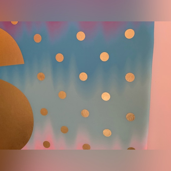 Justice Girls Padded Gold Dotted Ombre Memory Pin Board Golden Initial Letter S - Picture 7 of 15